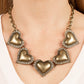 Kindred Hearts - Brass - Paparazzi Necklace Image