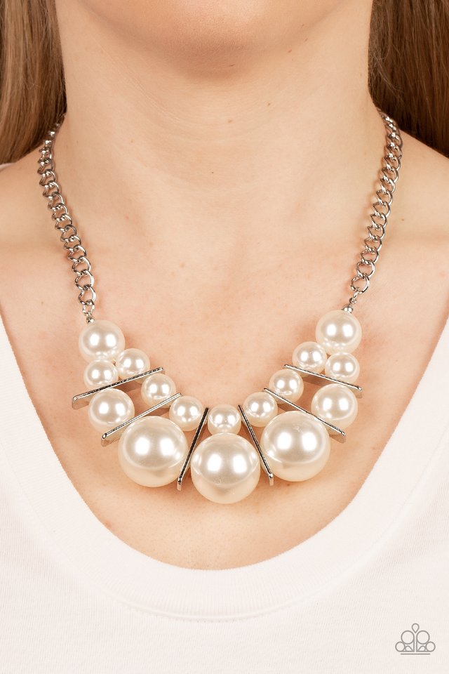 Challenge Accepted - White - Paparazzi Necklace Image