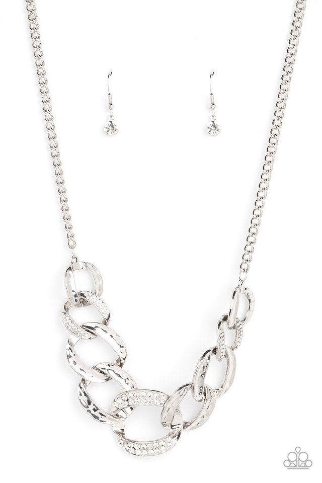 Bombshell Bling - White - Paparazzi Necklace Image