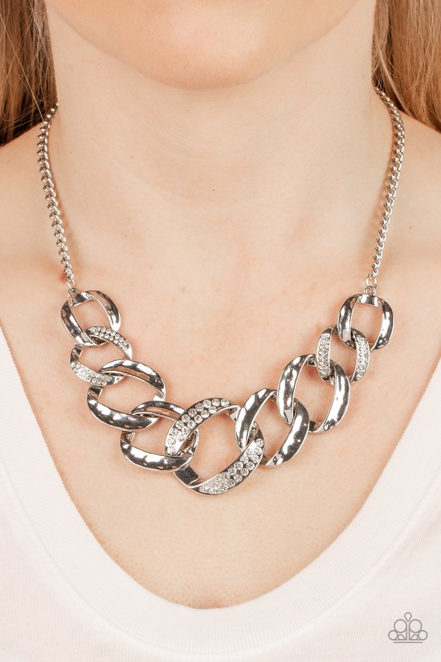 Bombshell Bling - White - Paparazzi Necklace Image