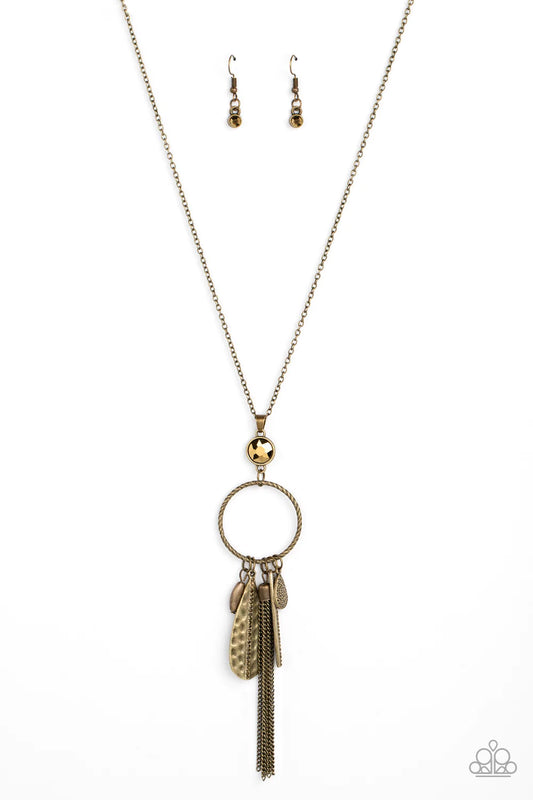 Paparazzi Necklace ~ Tastefully Tasseled - Brass