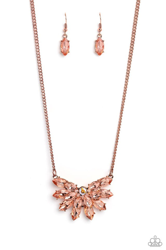 Frosted Florescence - Copper - Paparazzi Necklace Image