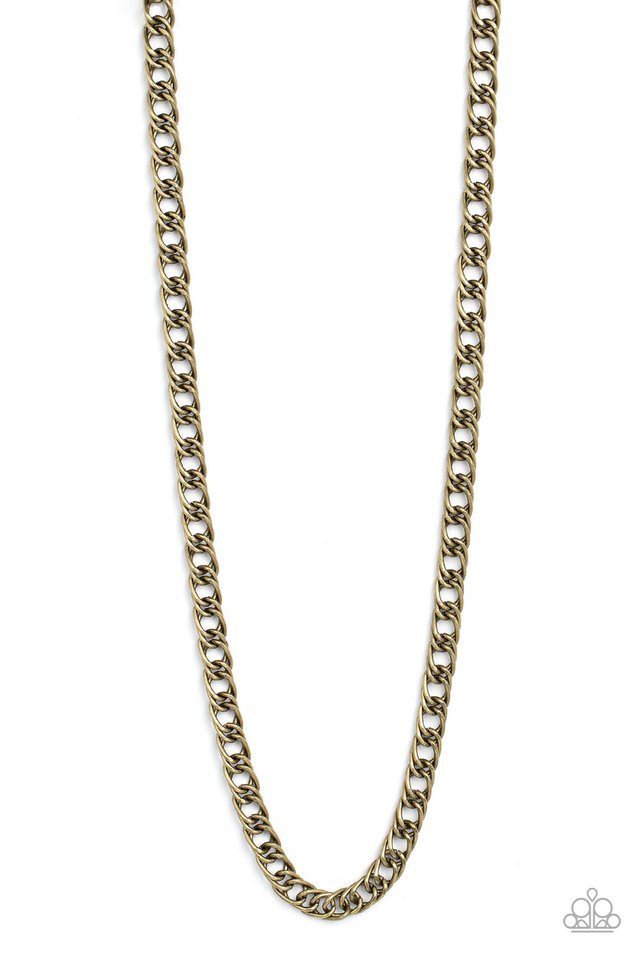 Pro League - Brass - Paparazzi Necklace Image