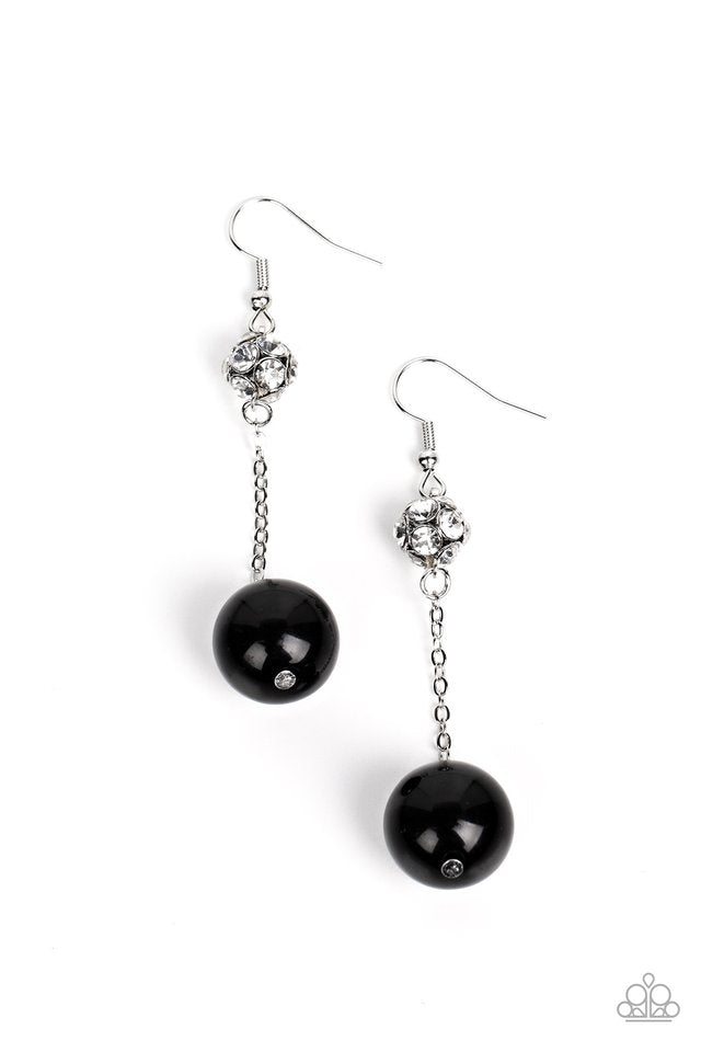 Nautical Nostalgia - Black - Paparazzi Earring Image