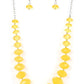 Happy-GLOW-Lucky - Yellow - Paparazzi Necklace Image