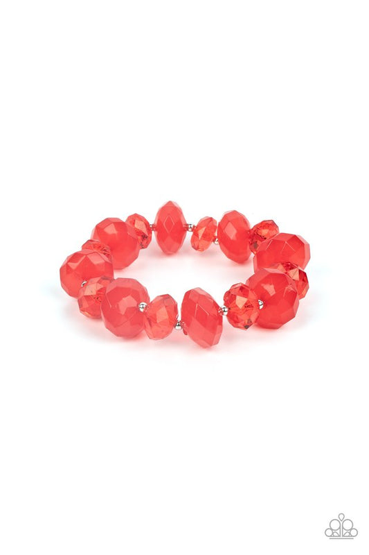 Keep GLOWING Forward - Red - Paparazzi Bracelet Image