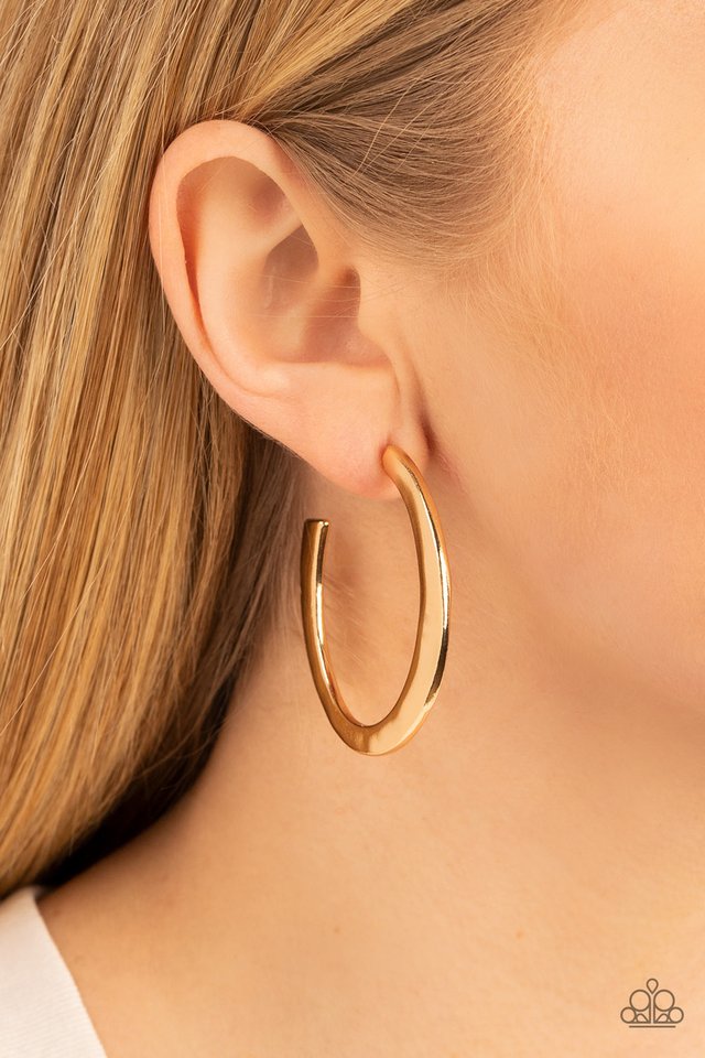 Learning Curve - Gold - Paparazzi Earring Image