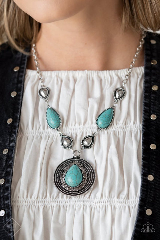 Saguaro Soul Trek - Blue - Paparazzi Necklace Image