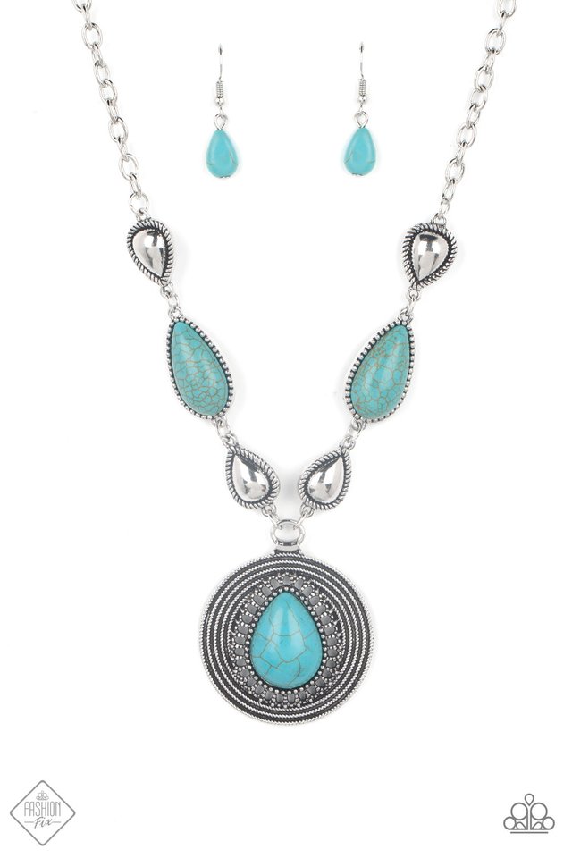 Saguaro Soul Trek - Blue - Paparazzi Necklace Image