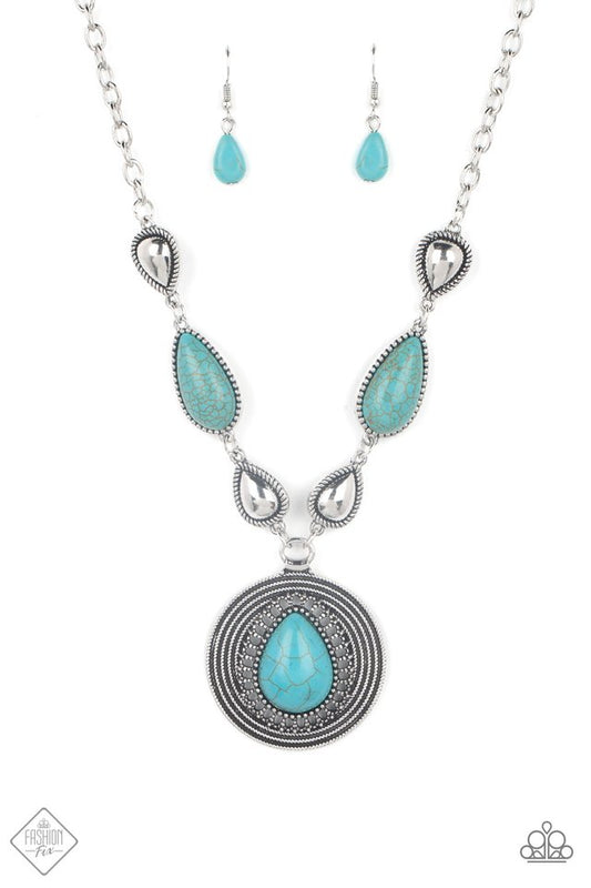 Saguaro Soul Trek - Blue - Paparazzi Necklace Image