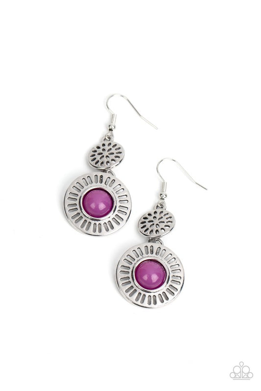 Ocean Orchard - Purple - Paparazzi Earring Image