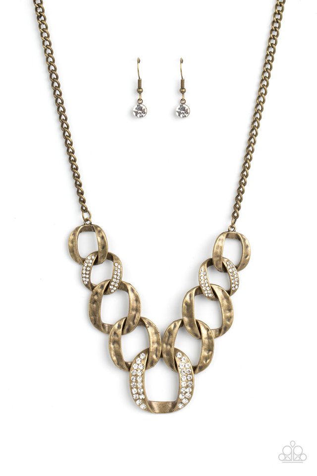 Bombshell Bling - Brass - Paparazzi Necklace Image