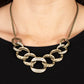 Bombshell Bling - Brass - Paparazzi Necklace Image