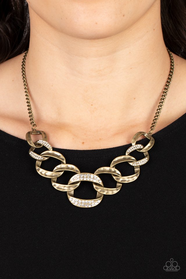 Bombshell Bling - Brass - Paparazzi Necklace Image