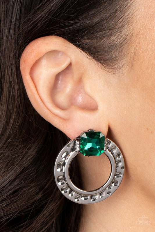 Smoldering Scintillation - Green - Paparazzi Earring Image