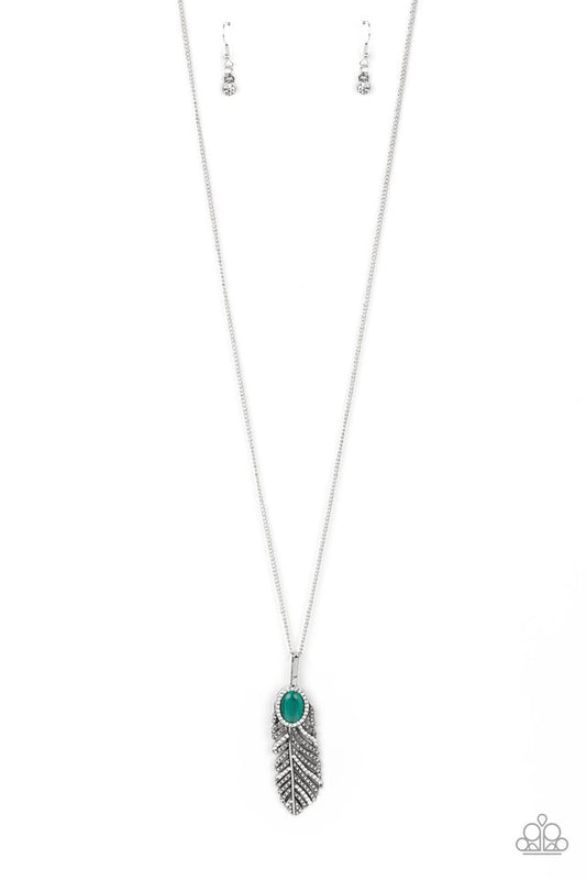 Pure QUILL-Power - Green - Paparazzi Necklace Image