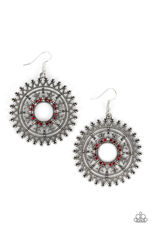 Revel in Radiance - Red - Paparazzi Earring Image