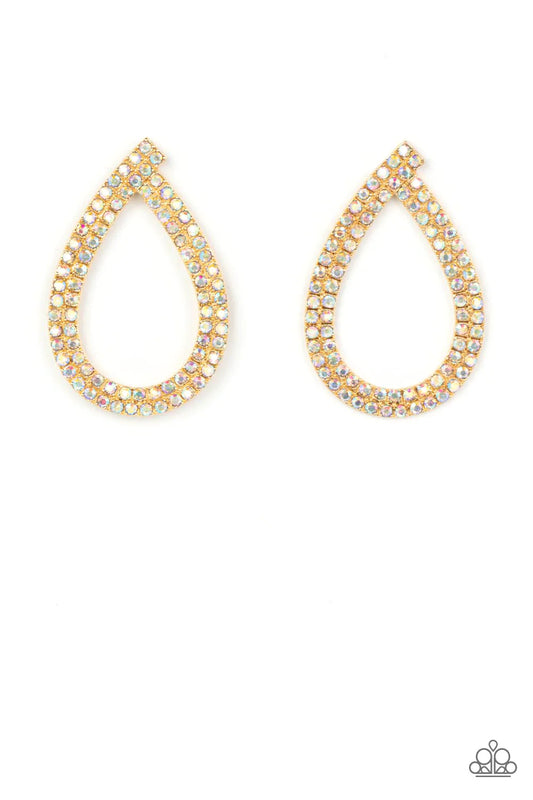 Paparazzi Earring ~ Diva Dust - Gold