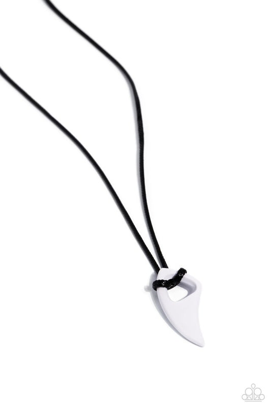 Summer Shark - White - Paparazzi Necklace Image