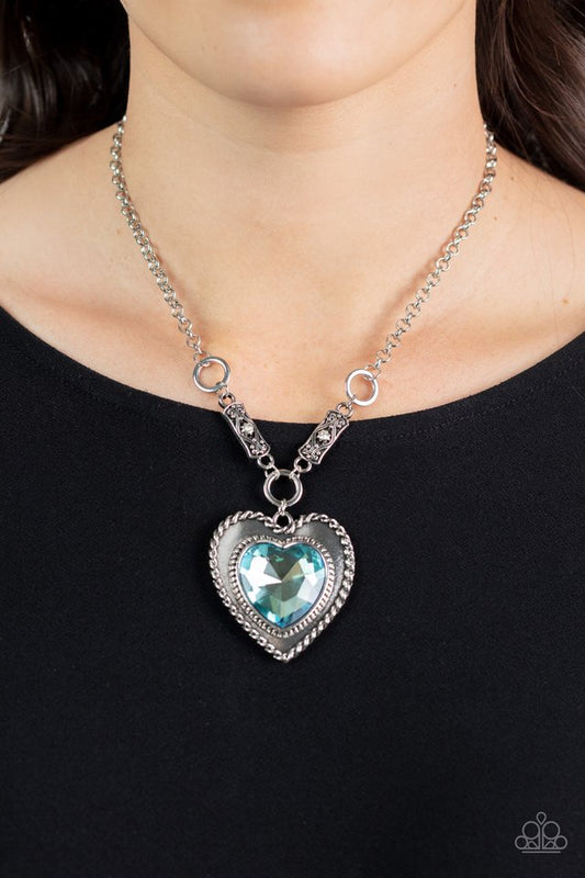 Heart Full of Fabulous - Blue - Paparazzi Necklace Image