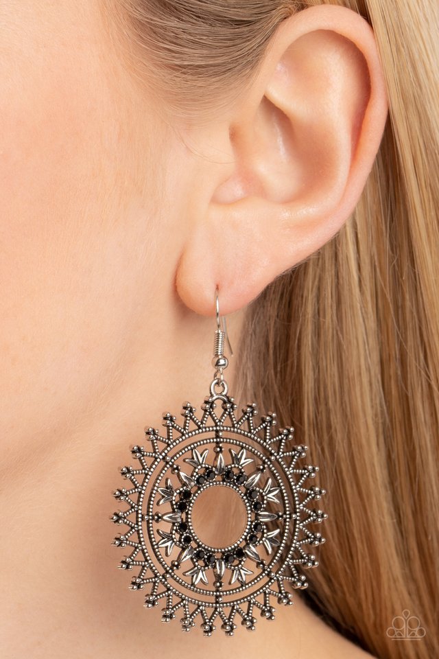 Revel in Radiance - Black - Paparazzi Earring Image