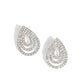 Red Carpet Reverie - White - Paparazzi Earring Image