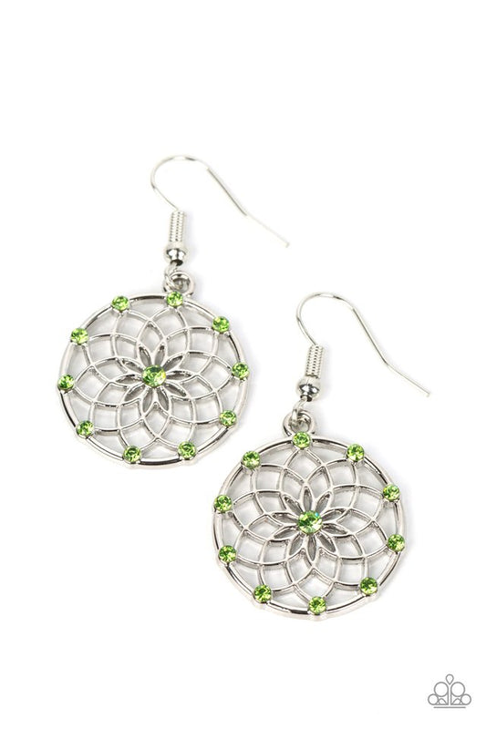 Springtime Salutations - Green - Paparazzi Earring Image