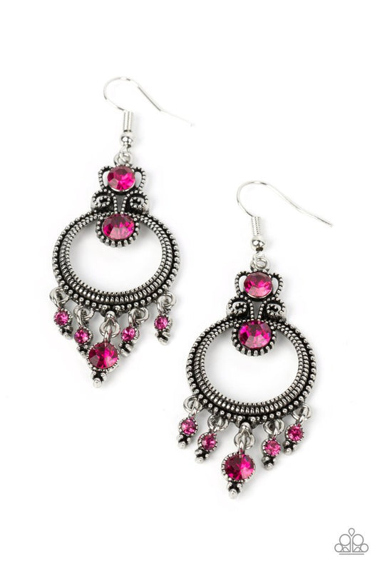 Palace Politics - Pink - Paparazzi Earring Image