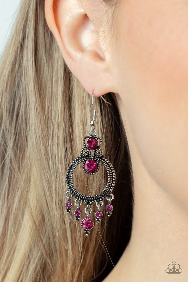 Palace Politics - Pink - Paparazzi Earring Image