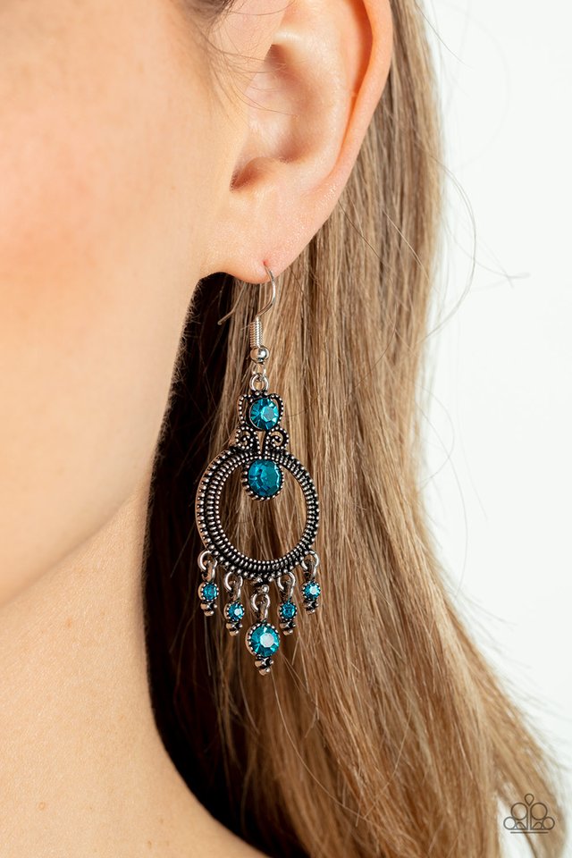 Palace Politics - Blue - Paparazzi Earring Image