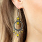 Palace Politics - Yellow - Paparazzi Earring Image