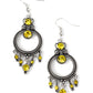 Palace Politics - Yellow - Paparazzi Earring Image