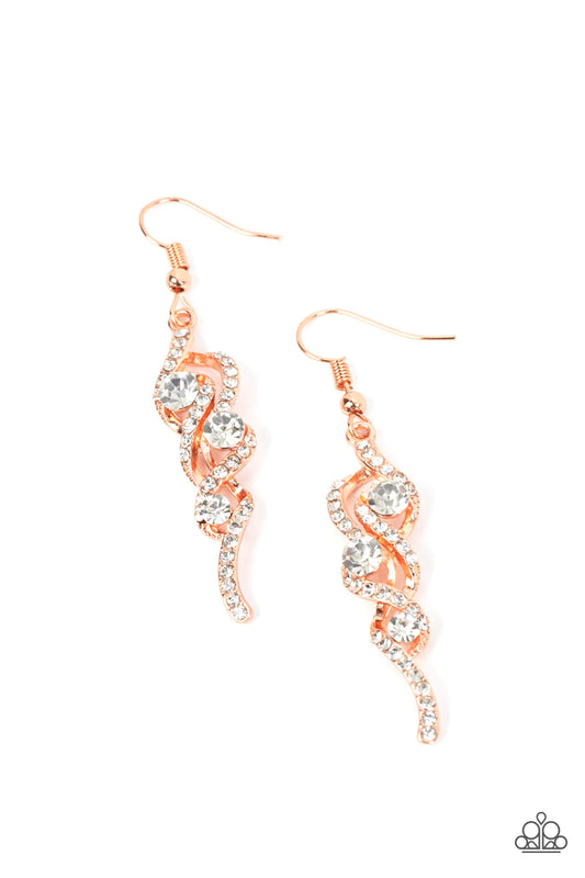 Paparazzi Earring ~ Highly Flammable - Copper