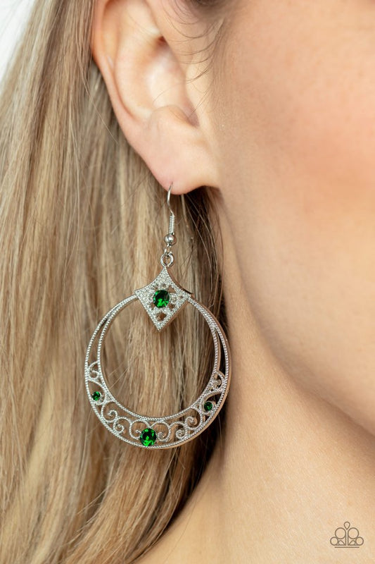 Royal Resort - Green - Paparazzi Earring Image