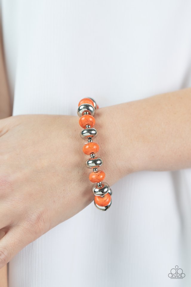 Stone Age Aesthetic - Orange - Paparazzi Bracelet Image