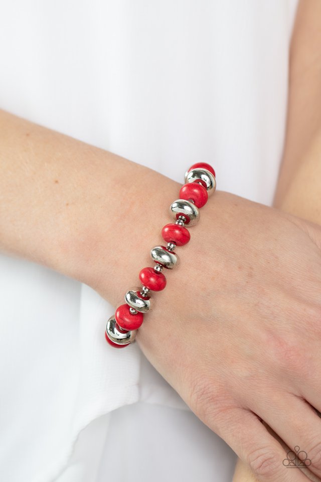 Stone Age Aesthetic - Red - Paparazzi Bracelet Image