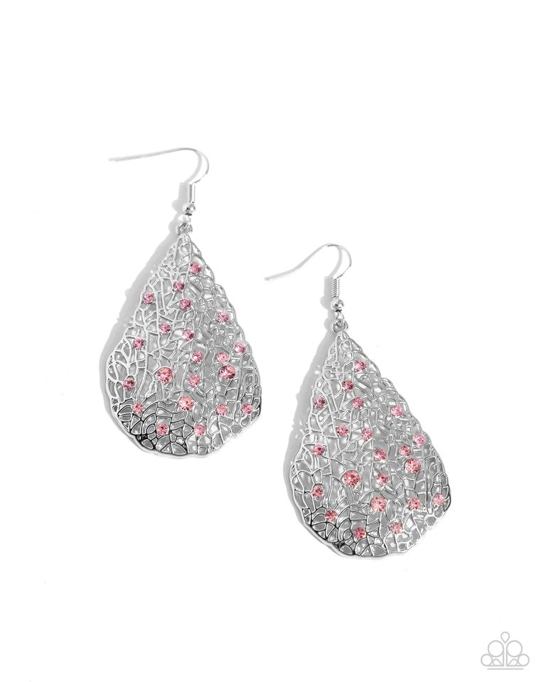 Stargazing Glamour - Pink - Paparazzi Earring Image