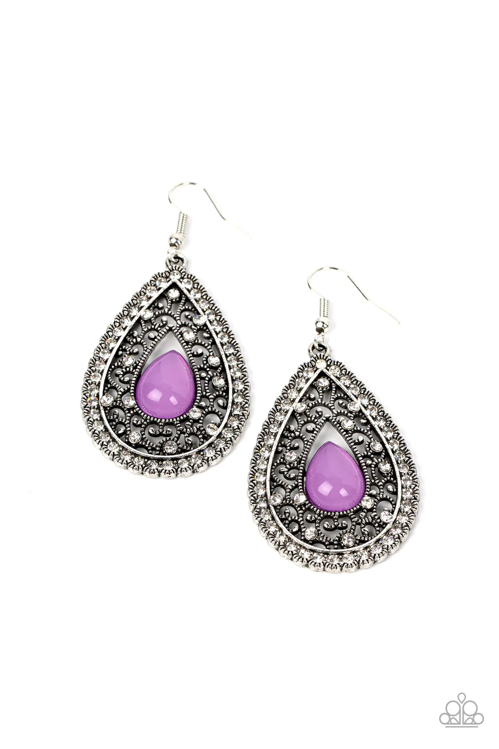 Paparazzi Earring ~ Cloud Nine Couture - Purple