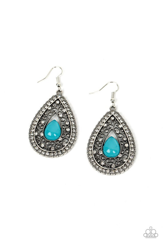 Cloud Nine Couture - Blue - Paparazzi Earring Image