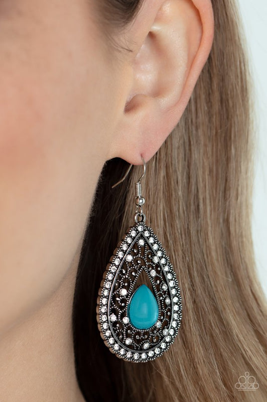 Cloud Nine Couture - Blue - Paparazzi Earring Image