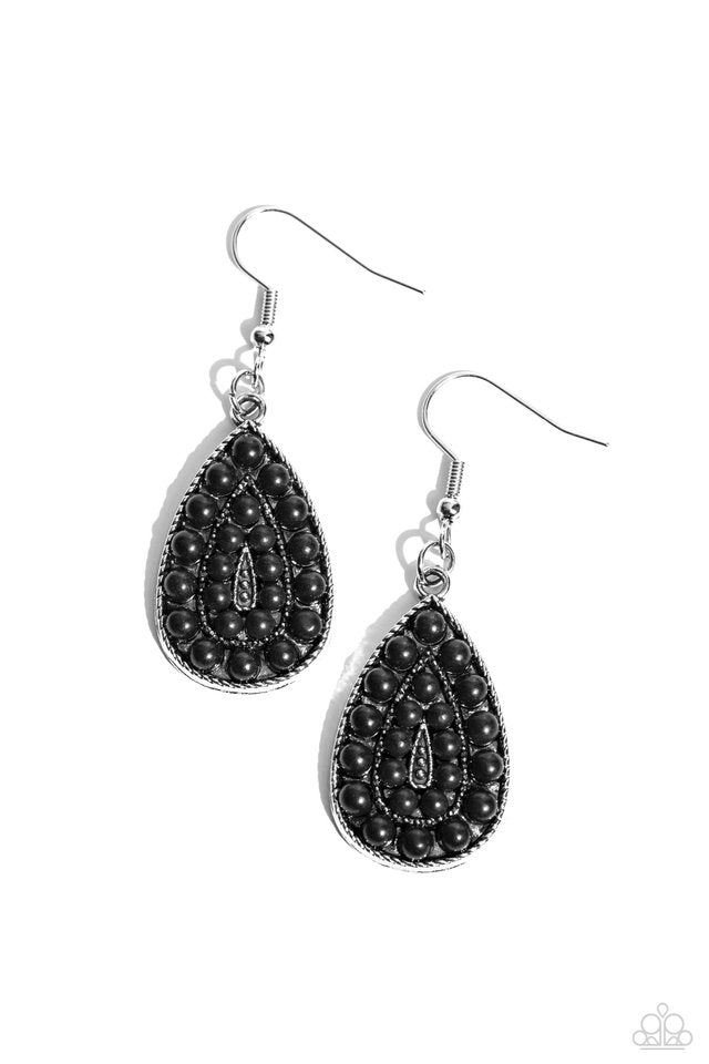 Rural Replica - Black - Paparazzi Earring Image