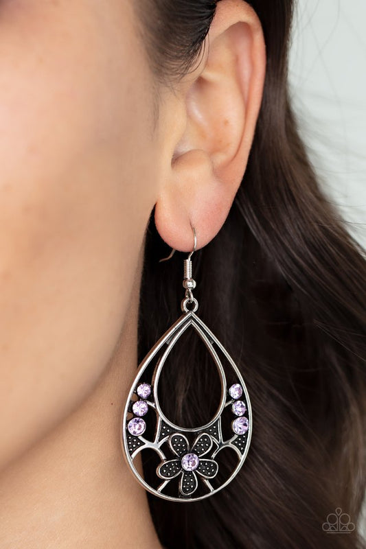 Meadow Marvel - Purple - Paparazzi Earring Image