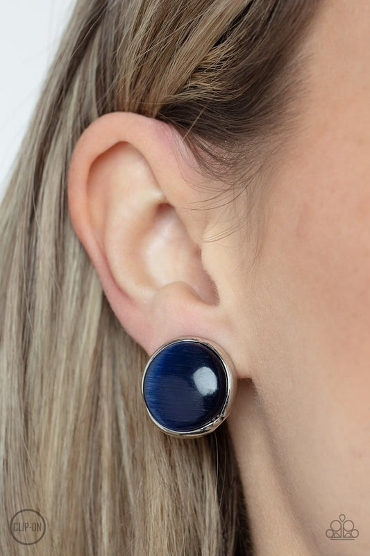 Cool Pools - Blue - Paparazzi Earring Image