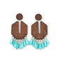 Western Retreat - Blue - Paparazzi Earring Image