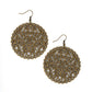 The Whole Nine VINEYARDS - Brass - Paparazzi Earring Image