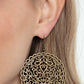 The Whole Nine VINEYARDS - Brass - Paparazzi Earring Image