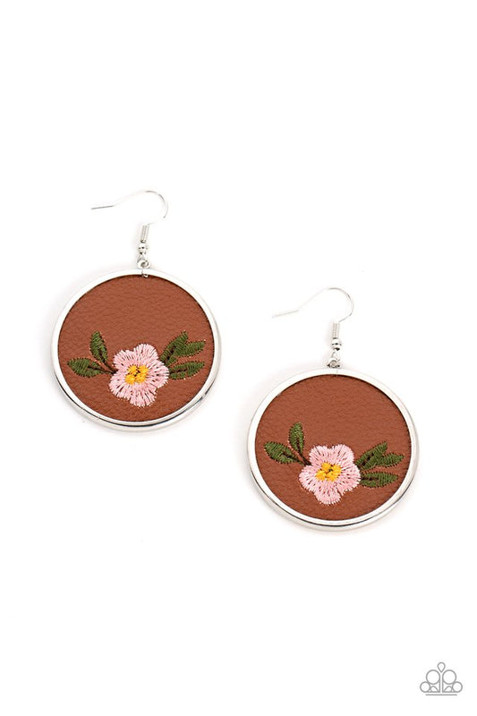 Prairie Patchwork - Pink - Paparazzi Earring Image