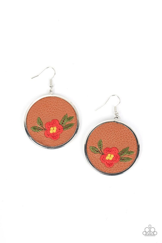 Prairie Patchwork - Red - Paparazzi Earring Image