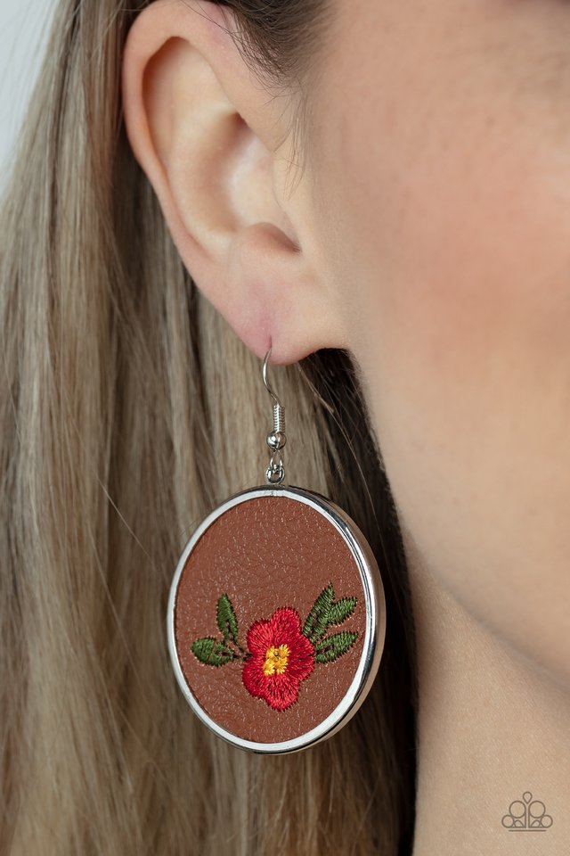 Prairie Patchwork - Red - Paparazzi Earring Image