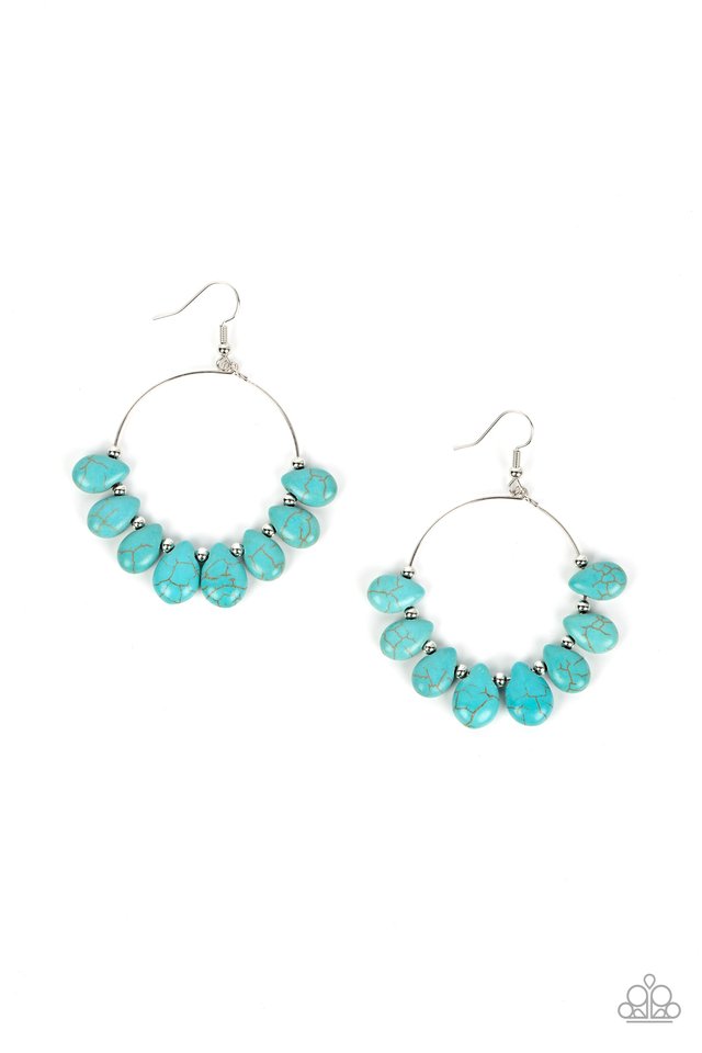 Canyon Quarry - Blue - Paparazzi Earring Image